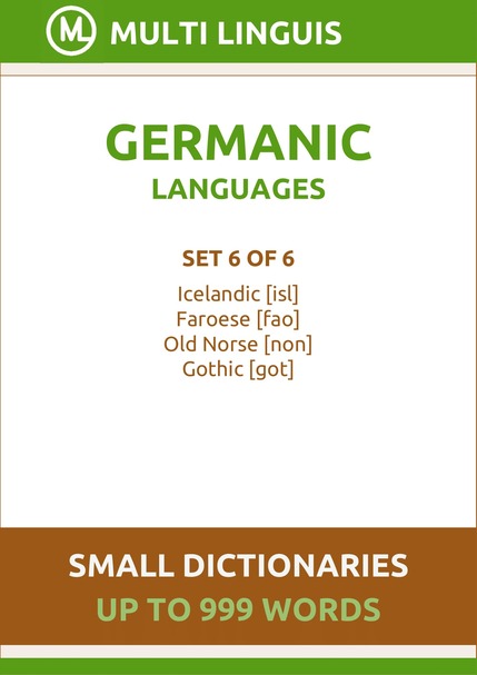 Germanic Languages (Small Dictionaries, Set 6 of 6) - Please scroll the page down!